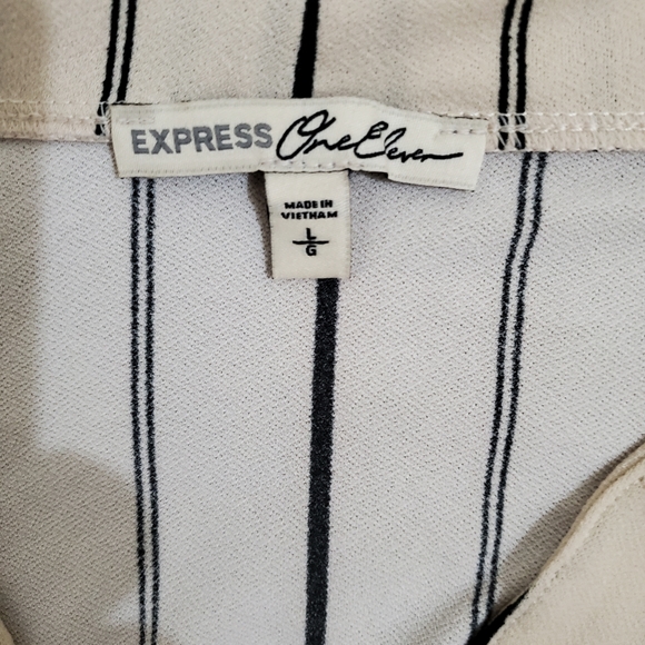 Express One Eleven Stripped Off The Shoulder Top Size Large. - Picture 2 of 5